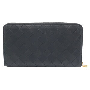 Bottega Veneta Intrecciato Black Leather Long Wallet